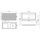 ТУМБА ПОДВЕСНАЯ SANCOS SNOB T 995Х445Х500, C ДВУМЯ ЯЩИКАМИ ОСНАЩЕННЫМИ ДОВОДЧИКАМИ, BIANCO, АРТ.SNT100W