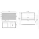 ТУМБА ПОДВЕСНАЯ SANCOS SNOB T ЛЕВАЯ 995Х445Х500, C ДВУМЯ ЯЩИКАМИ ОСНАЩЕННЫМИ ДОВОДЧИКАМИ, BIANCO , АРТ.SNT100LW