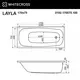 ГИДРОМАССАЖНАЯ АКРИЛОВАЯ ВАННА WHITECROSS LAYLA 170X75 "LINE NANO" ЗОЛОТО