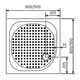 ДУШЕВОЙ ПОДДОН КВАДРАТНЫЙ RGW LUX/TN