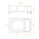 ДУШЕВОЙ ПОДДОН ПРЯМОУГОЛЬНЫЙ RGW BC/L (С СИДЕНЬЕМ)