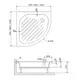 ДУШЕВОЙ ПОДДОН ПОЛУКРУГЛЫЙ RGW BP/CL-S