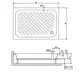 ДУШЕВОЙ ПОДДОН ПРЯМОУГОЛЬНЫЙ RGW B/CL-S