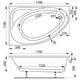 ВАННА АКРИЛОВАЯ VAGNERPLAST HAPI 170X110 ПРАВАЯ