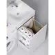 AQWELLA "FORMA" ТУМБА ПОД УМЫВАЛЬНИК С КОРЗИНОЙ СПРАВА, ЦВЕТ БЕЛЫЙ, FOR0105KR