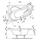 АКРИЛОВАЯ ВАННА VAGNERPLAST SELENA 147X100 LEFT
