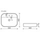 УМЫВАЛЬНИК ЧАША НАКЛАДНАЯ ПРЯМОУГОЛЬНАЯ CERAMICA NOVA ELEMENT 550X450X110 ММ