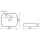 УМЫВАЛЬНИК ЧАША НАКЛАДНАЯ ПРЯМОУГОЛЬНАЯ CERAMICA NOVA ELEMENT 550X450X110 ММ