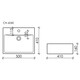 УМЫВАЛЬНИК ЧАША НАКЛАДНАЯ ПРЯМОУГОЛЬНАЯ CERAMICA NOVA ELEMENT 500X410X160 ММ