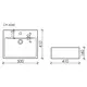 УМЫВАЛЬНИК ЧАША НАКЛАДНАЯ ПРЯМОУГОЛЬНАЯ CERAMICA NOVA ELEMENT 500X410X160 ММ