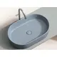 УМЫВАЛЬНИК ЧАША НАКЛАДНАЯ ОВАЛЬНАЯ CERAMICA NOVA ELEMENT 608X385X122 ММ, СЕРО-ГОЛУБОЙ МАТОВЫЙ