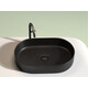 УМЫВАЛЬНИК ЧАША НАКЛАДНАЯ ОВАЛЬНАЯ CERAMICA NOVA ELEMENT 608X385X122 ММ, ЧЕРНЫЙ МАТОВЫЙ