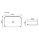 УМЫВАЛЬНИК ЧАША НАКЛАДНАЯ ПРЯМОУГОЛЬНАЯ CERAMICA NOVA ELEMENT 605X375X145 ММ