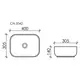 УМЫВАЛЬНИК ЧАША НАКЛАДНАЯ ПРЯМОУГОЛЬНАЯ CERAMICA NOVA ELEMENT 400X305X140 ММ