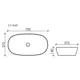 УМЫВАЛЬНИК ЧАША НАКЛАДНАЯ ОВАЛЬНАЯ CERAMICA NOVA ELEMENT 700X375X140 ММ