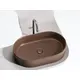 УМЫВАЛЬНИК ЧАША НАКЛАДНАЯ ОВАЛЬНАЯ CERAMICA NOVA ELEMENT 608X385X122 ММ, ТЕМНО-КОРИЧНЕВЫЙ МАТОВЫЙ