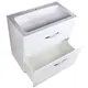 ТУМБА НАПОЛЬНАЯ STYLE LINE "КАРЕ 80", 2 ЯЩИКА, ЛЮКС БЕЛАЯ, PLUS