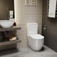 УНИТАЗ-КОМПАКТ POINT САТУРН БЕЗОБОДКОВЫЙ, БЕЛЫЙ, СИДЕНЬЕ ДЮРОПЛАСТ МИКРОЛИФТ БЫСТРОСЪЕМНОЕ