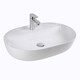 РАКОВИНА НАКЛАДНАЯ ОВАЛЬНАЯ BOND S01-600 60*40*13,5СМ БЕЛАЯ С ОТВЕРСТИЕМ ПОД СМЕСИТЕЛЬ