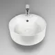 РАКОВИНА НАКЛАДНАЯ КРУГЛАЯ BOND S03-410 41*41*15СМ БЕЛАЯ С ПЕРЕЛИВОМ И ОТВЕРСТИЕМ ПОД СМЕСИТЕЛЬ