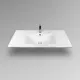 РАКОВИНА ВСТРАИВАЕМАЯ ПРЯМОУГОЛЬНАЯ BOND S05-1000 100*46*17СМ БЕЛАЯ С ПЕРЕЛИВОМ