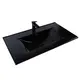 РАКОВИНА ВСТРАИВАЕМАЯ ПРЯМОУГОЛЬНАЯ BOND S05-808 80*46*17СМ ЧЕРНАЯ МАТОВАЯ С ПЕРЕЛИВОМ