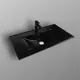 РАКОВИНА ВСТРАИВАЕМАЯ ПРЯМОУГОЛЬНАЯ BOND S05-808 80*46*17СМ ЧЕРНАЯ МАТОВАЯ С ПЕРЕЛИВОМ