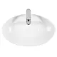 РАКОВИНА НАКЛАДНАЯ ОВАЛЬНАЯ BOND S15-590 59*39*20,5СМ БЕЛАЯ С ПЕРЕЛИВОМ И ОТВЕРСТИЕМ ПОД СМЕСИТЕЛЬ
