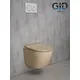 БЕЗОБОДКОВЫЙ ПОДВЕСНОЙ УНИТАЗ GID SR2198 СВЕТЛО-КОРИЧНЕВОЕ МАТОВОЕ С ПРОЧНОЙ КРЫШКОЙ-МИКРОЛИФТ ИЗ ДЮРОПЛАСТА