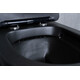 БЕЗОБОДКОВЫЙ ПОДВЕСНОЙ УНИТАЗ GID TR2130BM ЧЕРНЫЙ МАТОВЫЙ С ПРОЧНОЙ КРЫШКОЙ-МИКРОЛИФТ ИЗ ДЮРОПЛАСТА
