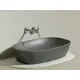 УМЫВАЛЬНИК ЧАША НАКЛАДНАЯ ОВАЛЬНАЯ CERAMICA NOVA ELEMENT (ЦВЕТ АНТРАЦИТ МАТОВЫЙ) 600*380*138ММ