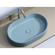 УМЫВАЛЬНИК ЧАША НАКЛАДНАЯ ОВАЛЬНАЯ CERAMICA NOVA ELEMENT 608X385X122 ММ, ГОЛУБОЙ МАТОВЫЙ