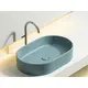 УМЫВАЛЬНИК ЧАША НАКЛАДНАЯ ОВАЛЬНАЯ CERAMICA NOVA ELEMENT 608X385X122 ММ, ЗЕЛЕНЫЙ МАТОВЫЙ