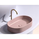 УМЫВАЛЬНИК ЧАША НАКЛАДНАЯ ОВАЛЬНАЯ CERAMICA NOVA ELEMENT (ЦВЕТ РОЗОВЫЙ МАТОВЫЙ) 608*385*122ММ