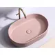 УМЫВАЛЬНИК ЧАША НАКЛАДНАЯ ОВАЛЬНАЯ CERAMICA NOVA ELEMENT (ЦВЕТ РОЗОВЫЙ МАТОВЫЙ) 608*385*122ММ