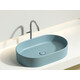 УМЫВАЛЬНИК ЧАША НАКЛАДНАЯ ОВАЛЬНАЯ CERAMICA NOVA ELEMENT 608X385X122 ММ, ЗЕЛЕНЫЙ МАТОВЫЙ