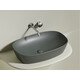 УМЫВАЛЬНИК ЧАША НАКЛАДНАЯ ОВАЛЬНАЯ CERAMICA NOVA ELEMENT (ЦВЕТ АНТРАЦИТ МАТОВЫЙ) 600*380*138ММ