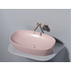 УМЫВАЛЬНИК ЧАША НАКЛАДНАЯ ОВАЛЬНАЯ CERAMICA NOVA ELEMENT (ЦВЕТ РОЗОВЫЙ МАТОВЫЙ) 600*380*138ММ