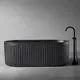 ВАННА ИЗ ИСКУССТВЕННОГО КАМНЯ ABBER STUTTGART AM9925B ЧЕРНАЯ МАТОВАЯ