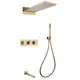 ДУШЕВАЯ СИСТЕМА ABBER DAHEIM AF8253G СКРЫТОГО МОНТАЖА С ИЗЛИВОМ, ТЕРМОСТАТ, ЗОЛОТО МАТОВОЕ
