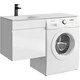 ПОДВЕСНАЯ ТУМБА AQWELLA ПОД СТИРАЛЬНУЮ МАШИНУ С ОДНИМ ЯЩИКОМ 115 СМ, БЕЛЫЙ С УМЫВАЛЬНИКОМ