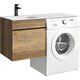 ПОДВЕСНАЯ ТУМБА AQWELLA AQWELLA ПОД СТИРАЛЬНУЮ МАШИНУ С ОДНИМ ЯЩИКОМ 115 СМ, ДУБ БАЛТИЙСКИЙ С УМЫВАЛЬНИКОМ