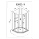 ДУШЕВАЯ КАБИНА AVACAN EM3011N БЕЗ КРЫШИ